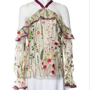 Alexis Floral Print Halterneck Blouse